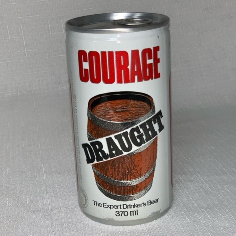 Vintage Courage Draught Beer 1974 Australian Drinkers America's Cup Aluminum Can
